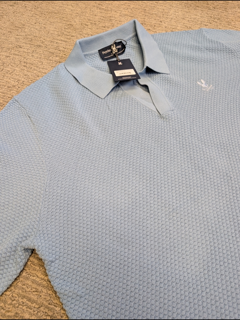 Psycho Bunny Light Blue Knit Polo - Picture 6 of 6